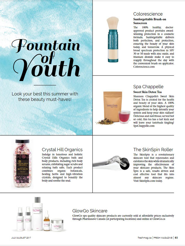 Fresh Vancouver Magazine features Crystal Hills Organics for Fountain of Youth