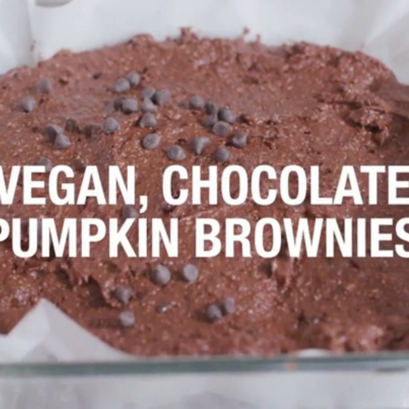 Vegan, chocolate pumpkin brownies