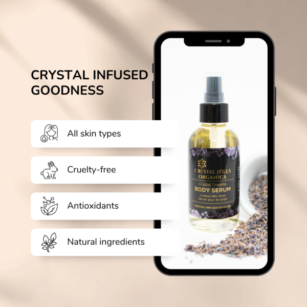 Crystal infused goodness with Crystal Dreams Body Serum