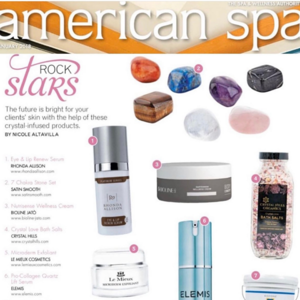 Crystal Love Bath Salts in American Spa Magazine