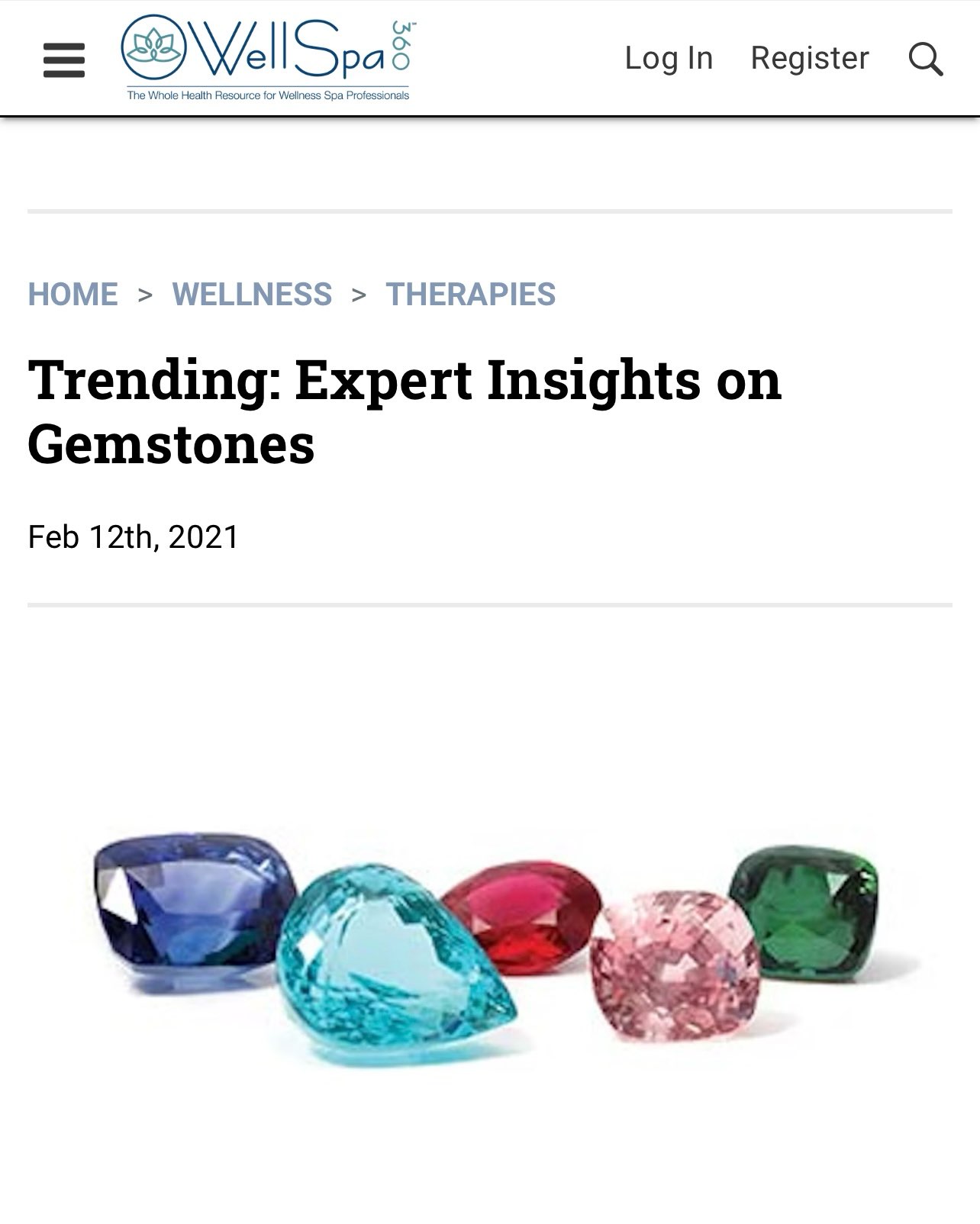 WellSpa 360 Expert Insights on Gemstones