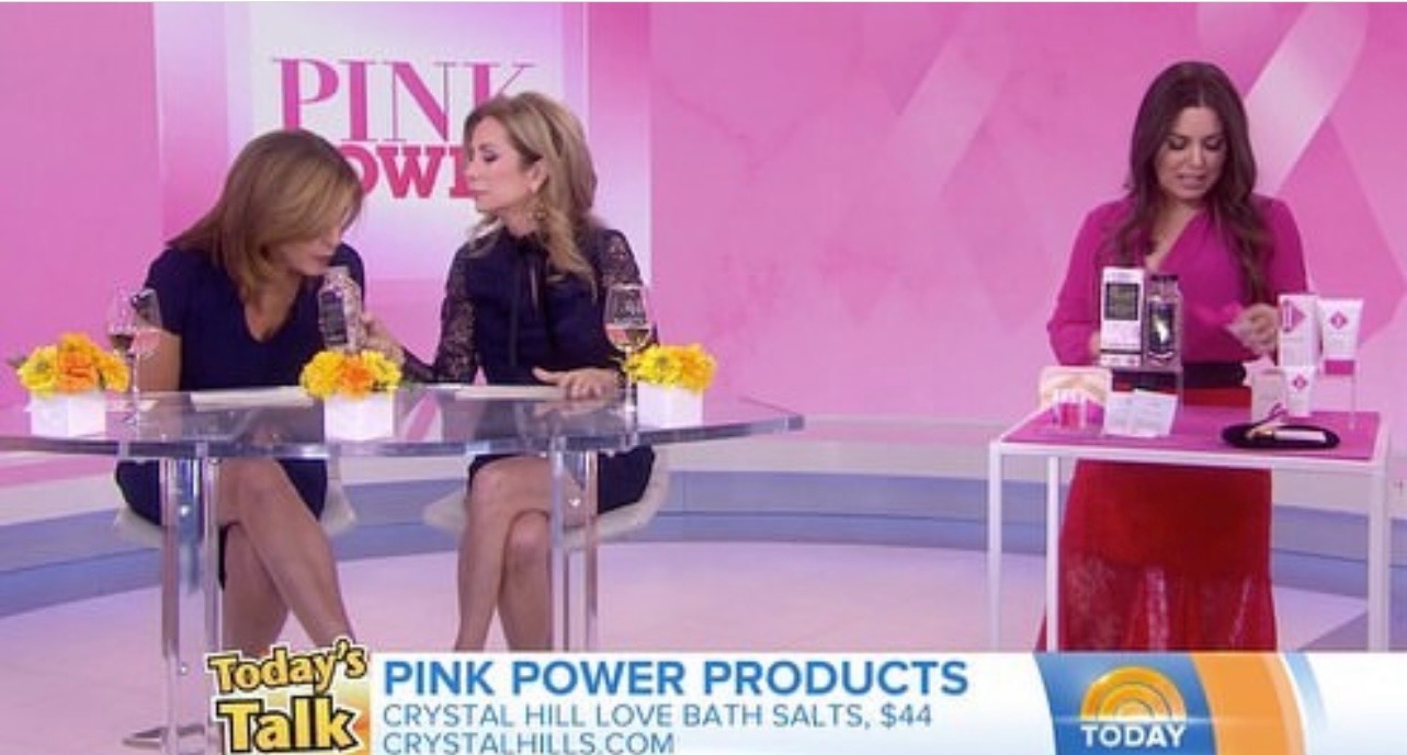 Crystal Hills Organics, Crystal Love Bath Salts on the Today Show with Bobbie Thomas, Hoda Kotb and Kathie Lee Gifford