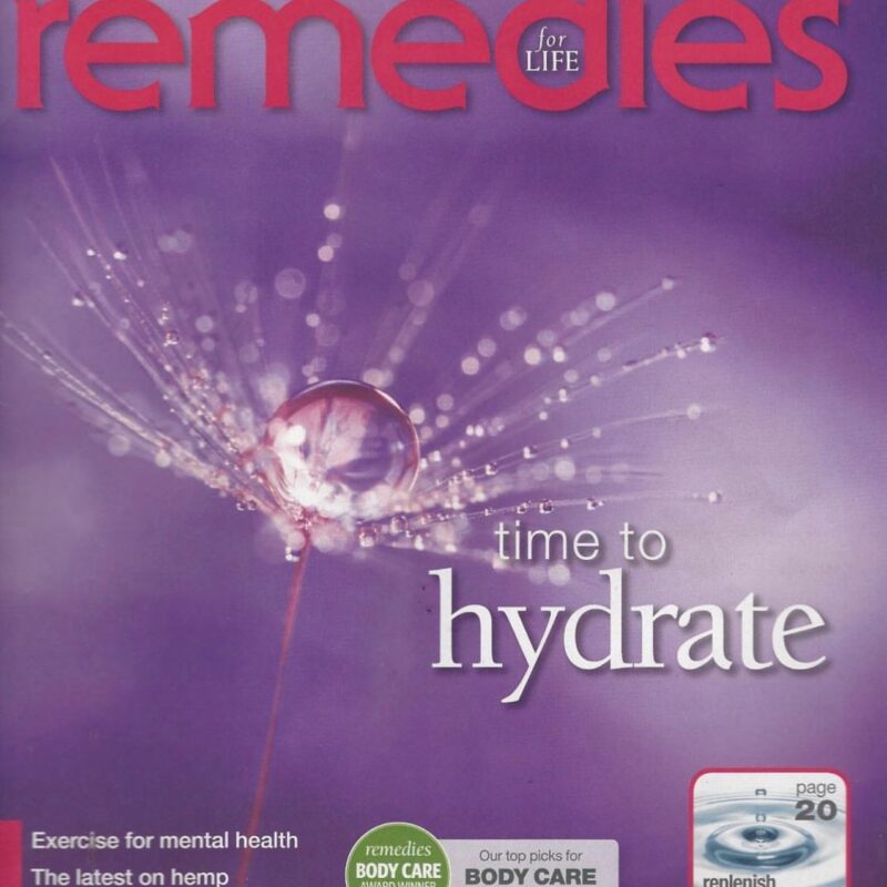 Crystal Hills Organics in Remedies Magazine with Crystal Harmony Body Care Award