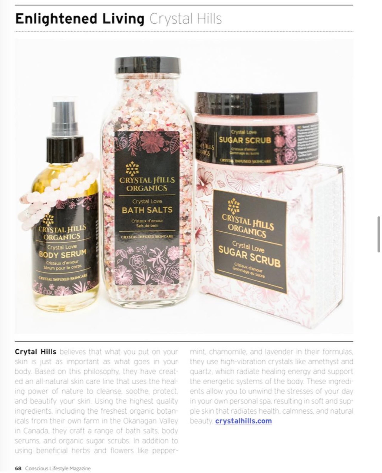 Crystal Hills Organics in Conscious Lifestyle Magazine