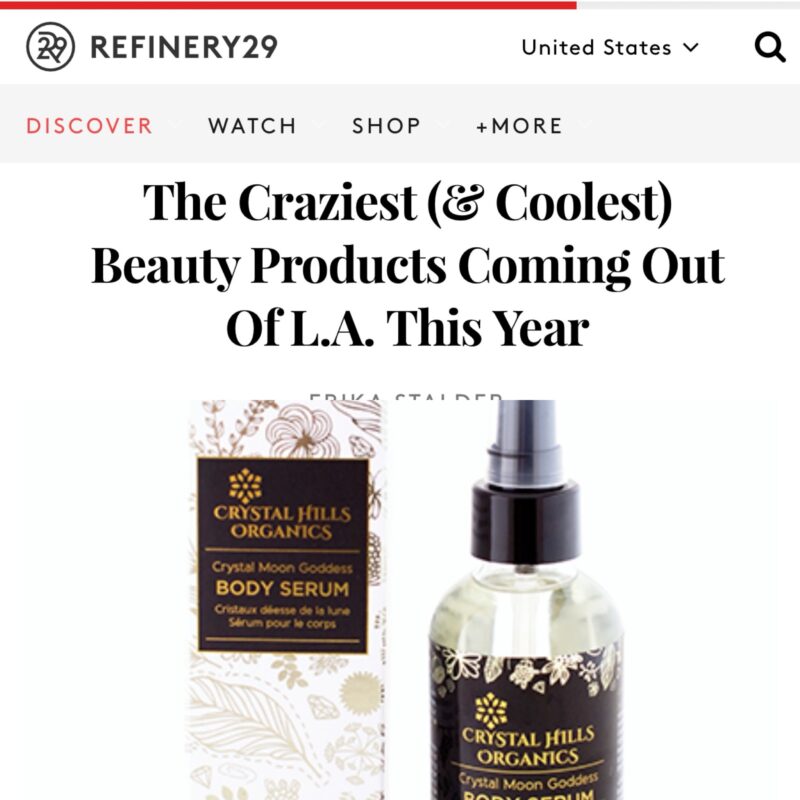 Refinery 29 Crystal Hills Organics Coolest Beauty Products