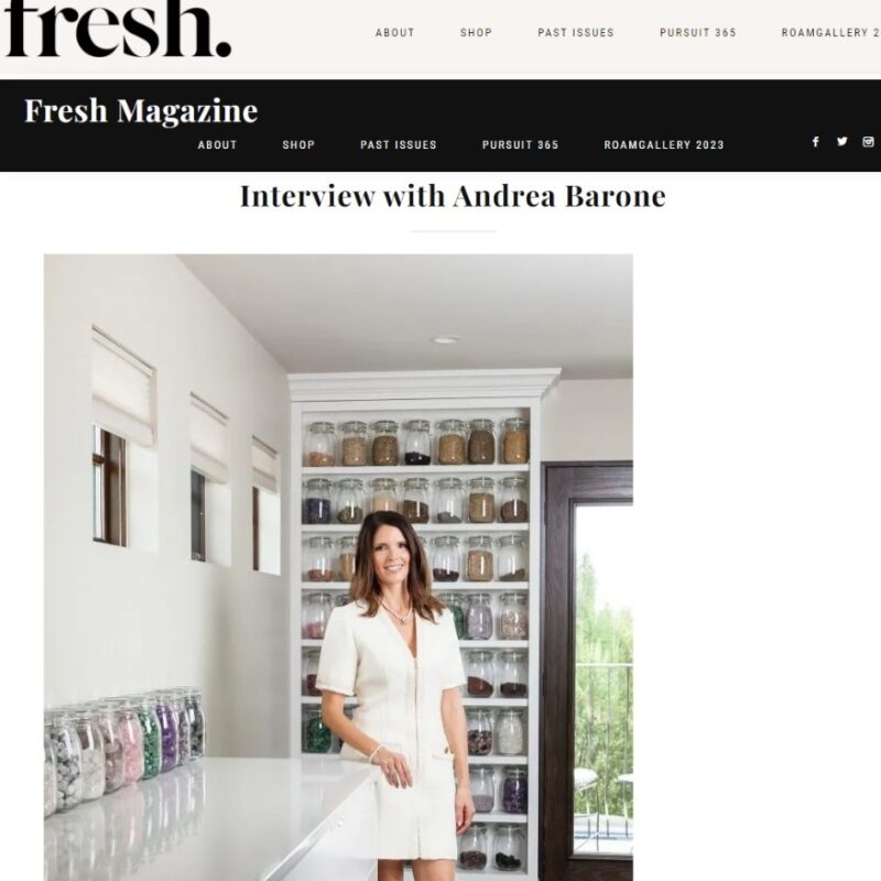 Fresh Magazine interviews Andrea Barone with Crystal Hills Organics