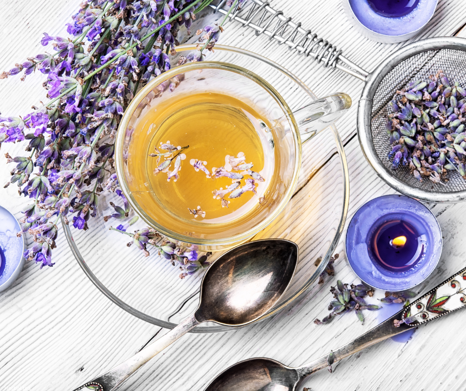 Lavender tea at Crystal Hills Organics