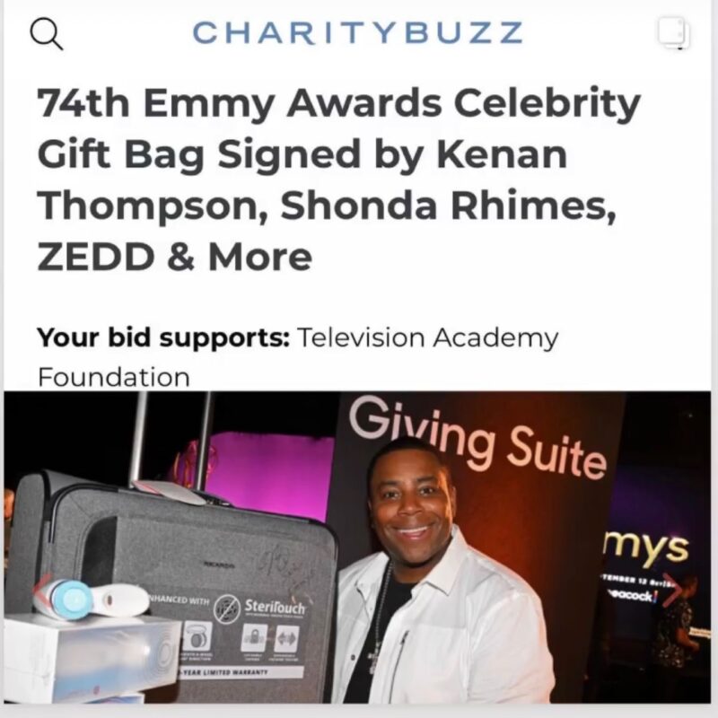 Charity Buzz Emmy Awards Celebrity Gift Bag signed by Kenan Thompson, Shonda Rhimes, ZEDD & More. With Crystal Hills Organics, Crystal Dreams