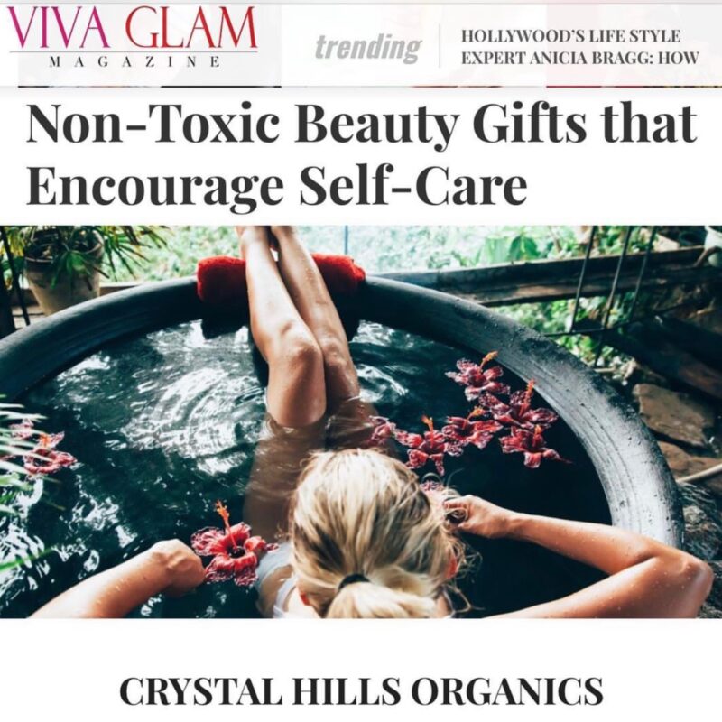 Viva Glam Magazine features Crystal Hills Organics, Crystal Love Bath Salts