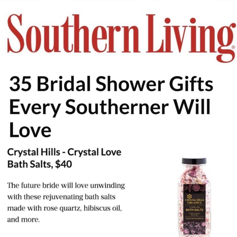 Southern Living features Crystal Hills Organics